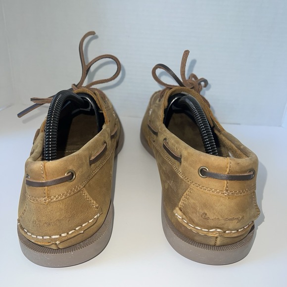 New Canoos Tan Golf Boat Shoes Leather Men's Size 12 - Picture 4 of 12
